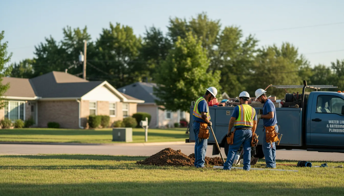 Residential water line and bathroom plumbing service in Ono, PA